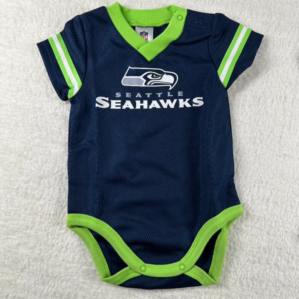 NFL Team Aparrel Seattle Seahawks Superbowl 60 Champs Bodysuit 3-6 months